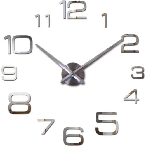 New hot quartz sale quiet wall clock interesting 3d diy home decor clocks roman numeral art stickers single wall watches