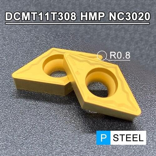 DCMT11T308 HMP NC3020 Carbide Inserts Original Internal Turning Tool Processed Steel Lathe Cutter Tools Semi-finishing Cutting