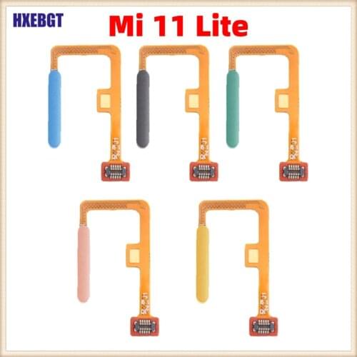 For Xiaomi Mi 11 Lite Fingerprint Scanner Flex Cable Mi11 Lite 5G Touch ID Sensor Home Button Key Smartphone Repair Parts