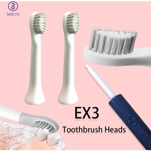 SOOCAS toothbrush heads for Replaceable WHITE EX3 Electric Toothbrush Soft Bristles Deep Cleaning toothbrush head 5