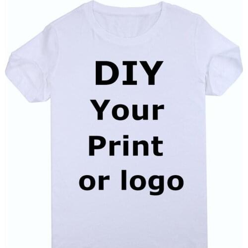 Customized your name Print t shirt boys girls Your own design DIY photo kids clothes Summer tops white tshirt