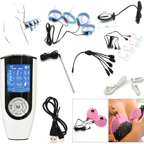 Electric Shock Penis Rings,Electro Anal Plug,Penis Catheter,Nipple Clamps,Orgasm Masturbation Massage,Medical Themed Toy For Man