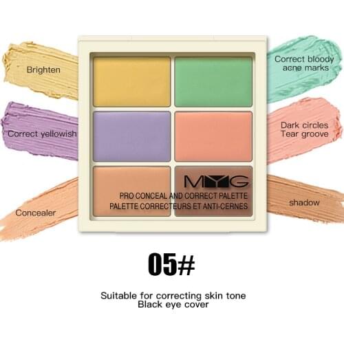 6-color Foundation Cream Repairing Cream Concealing Spots Acne Marks Dark Circles And Red Blood Streaks Brightening TSLM1