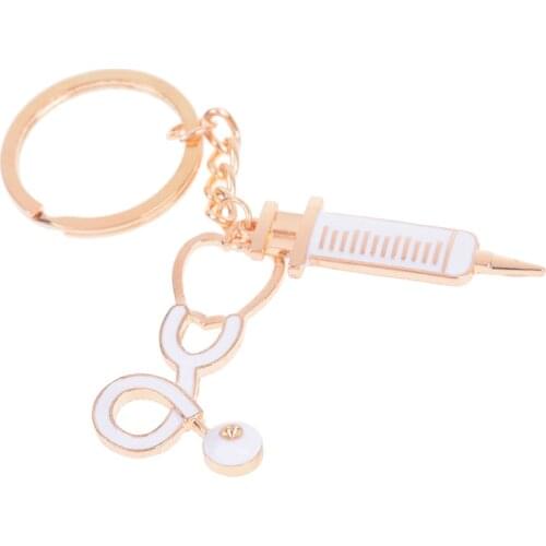 Nurse Medical Students Gifts Keychain Doctor Medical Tools Stethoscope Syringe Pendants Key Chains