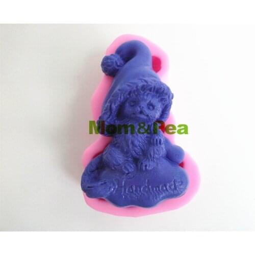 Mom&Pea 0459 Free Shipping Christmas Bear Shaped Silicone Mold Cake Decoration Fondant Cake 3D Mold Soap Mold