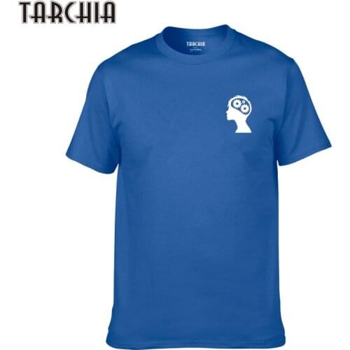 TARCHIA 2021 New Summer Brand t-shirt Cotton Tops Tees Men Short Sleeve Boy Casual Mechanical Brain Homme Tshirt T Plus Fashion