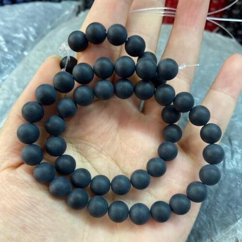 Natural Stone 8 mm black matte onyx Beads for Jewelry Making DIY Necklace Bracelet Accessories