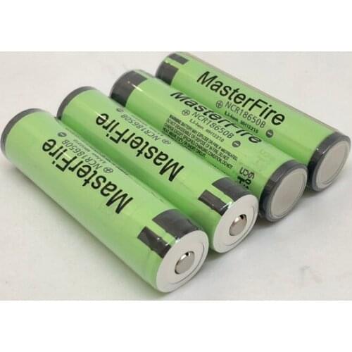 MasterFire 4pcs/lot Protected Original 18650 NCR18650B 3.7V 3400mAh Rechargeable Lithium Battery Cell For Panasonic with PCB