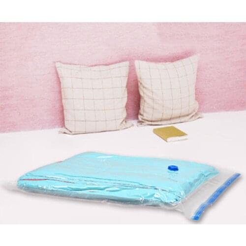 Vacuum Storage Bag Transparent Foldable Clothes Blanket Quilt Home Organizer Bag Space Saving Seal Bags Organization