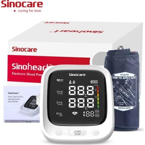 Adjustable Cuff 2-Users Mode Sinocare sphygmomanometer Arm Blood pressure monitor Professional Digital Blood pressure monitor