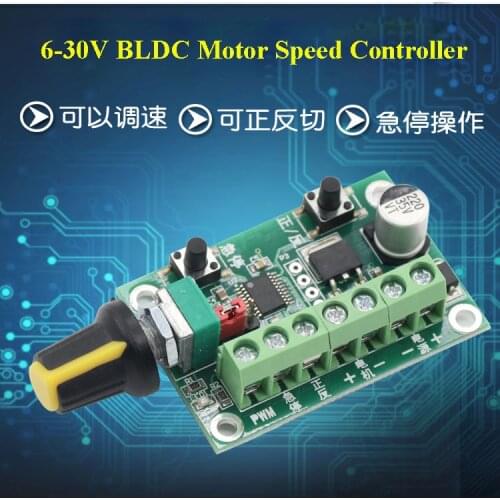 6-30v Pulse Width Speed Controller Brushless DC Motor Governor CW CCW Switch Brake Control