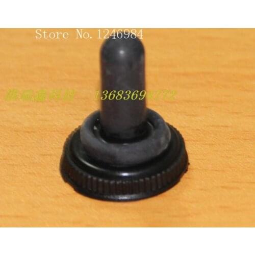 [SA]M12 * 0.75 bulk of the toggle switch waterproof cap a fine tooth black rubber cap Taiwan Deli Wei--100PCS/LOT