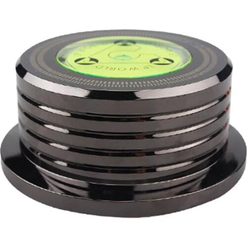 Record Weight Stabilizer 50Hz Bubble Level Speed Detection Turntable LP Disc Stabilizer Clamp for Vinyl Record Player