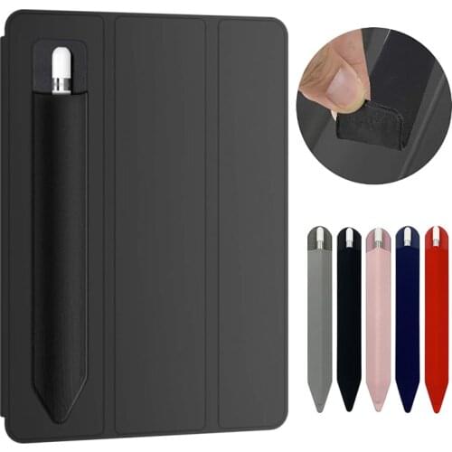 Universal Adhesive Pencil Holder for Apple Pencil Sticky Holder PU Bandage Cover for Samsung Tablet Touch Pen Protective Bags