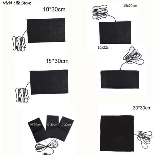 USB Charged Warm Paste Pads Waterproof Carbon Fiber Heating Pad Safe Portable Heating Warmer Pad for Vest Jacket Cloth Supplies