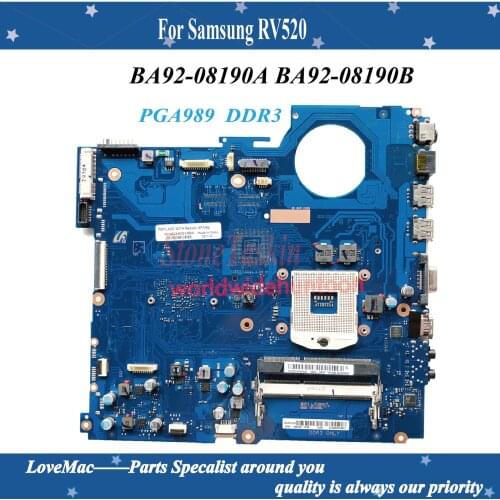 High Quality MB BA92-08190A BA92-08190B For Samsung RV520 Laptop Motherboard rPGA989 Integrated DDR3 100% Tested