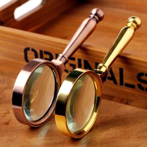 High quality Metal handheld reading magnifier loupe optical magnifying glass to repair watch Jewelry Loupe herramientas