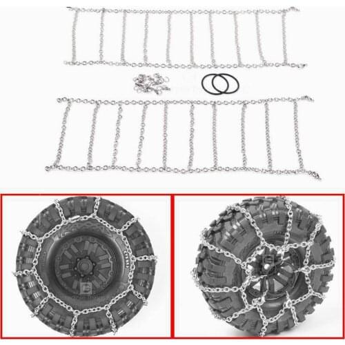 1/10 crawler climbing vehicle snow tire chain TRAXXAS TRX4 TRX6 AXIAL SCX10 YIKONG D90 D110 1.9-2.2 inch snow tire chain