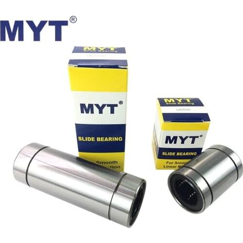 10pcs MYT high precision LM8UU LM10UU LM16UU LM6UU LM12UU LM8LUU 8mm Linear Bushing Bearing for CNC Linear rod shaft 3D Printer