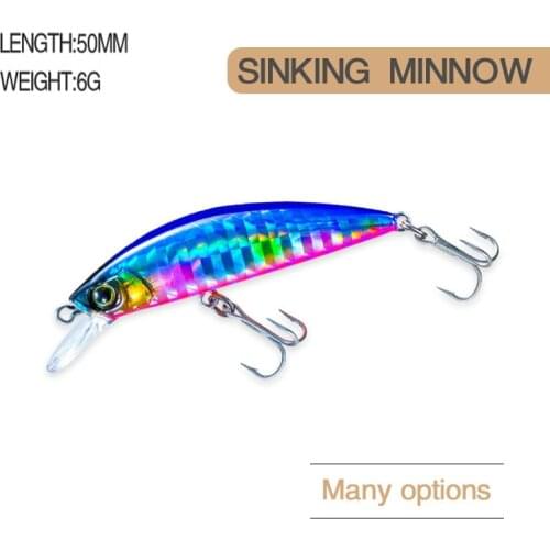 2021 Sinking Luminous Minnow Fishing Lure 196g 5cm Deep Diving Hard Bait Wobblers Topwater Crankbait For Sea Bass Pike