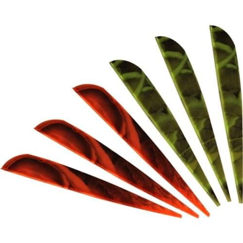 4 inch plastic 30 pieces orange + 30 pieces green camo vane arrow bolt accessories archery bow