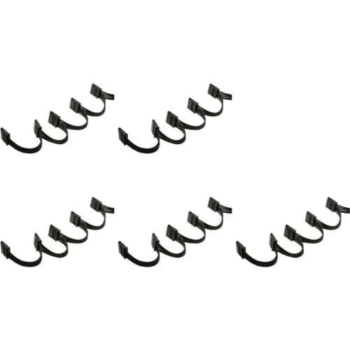 5 Pieces 4Pin Ide 1 to 5 Sata 15Pin Hard Drive Power Supply Splitter Cable Cord for Diy Pc Sever 4-Pin to 15-Pin 60cm