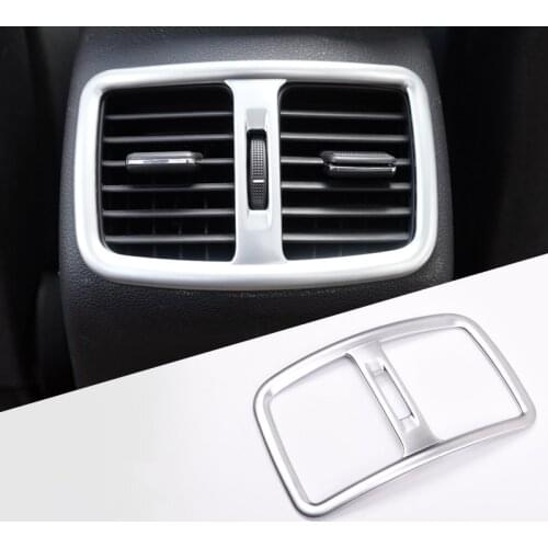 ABS Carbon fibre For Hyundai Tucson 2015 2016 17 18 19 2020 Car Back Rear Air Condition outlet Vent frame Cover Trim car styling