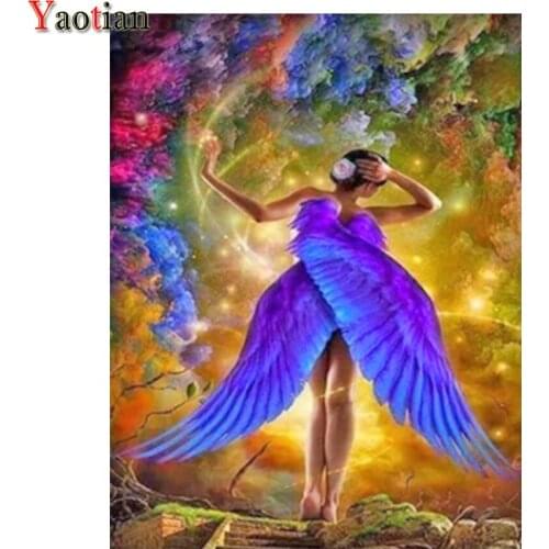 DIY 5D Diamond Painting Fantasy Angel Wings Girl Home Decor Gift Cross Stitch Diamond Embroidery Mosaic Full Square Drill New