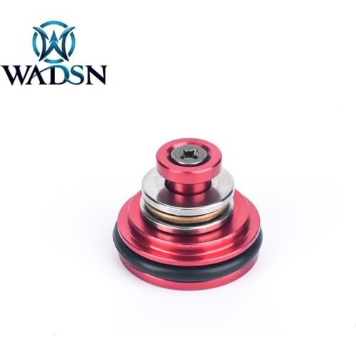 WADSN Airsoft Silent Bearing Piston Cylinder Head CNC Aluminium 6/8 Holes for AEG Gearbox Ver.2 M4 MP5 Paintball Accessories