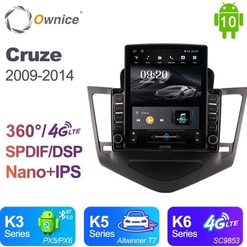 Android 10.0 Ownice Autoradio 2 Din for Chevrolet Cruze 2009 - 2014 Car Radio Auto GPS Navigation Multimedia DSP 360 Panorama