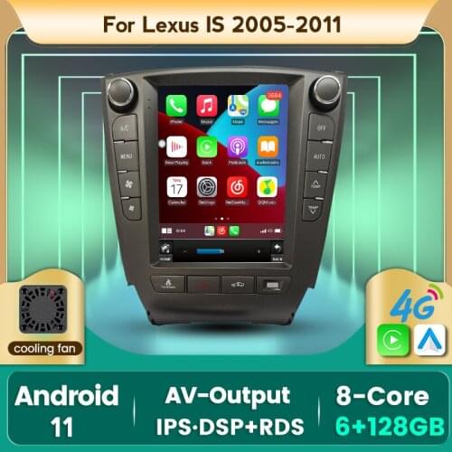 Tesla Style 7862C 6GB+128GB IPS Android 11 Car Radio Audio Multimedia Player For Lexus IS IS200 IS250 IS300 IS350 2006-2012 WIFI