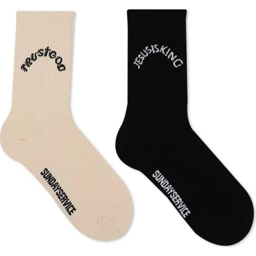 Tide brand Kanye West Sunday Service Peripheral tube socks Kanye Sunday limited mens and womens socks