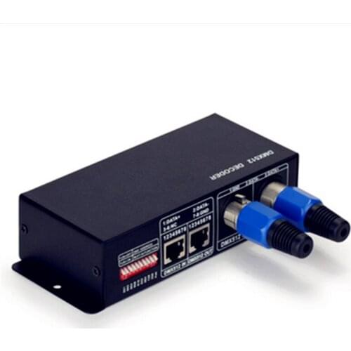 DC 12V-24V 4 Channel DMX Decoder LED Controller for RGB 5050 3528 LED Strip Light and RGB LED lighting Free Shipping Wholesale