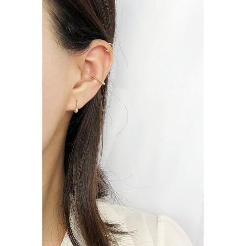 Domino Handmade elegant hoop earrings wrapped thin wire everyday wear birthday gift for
