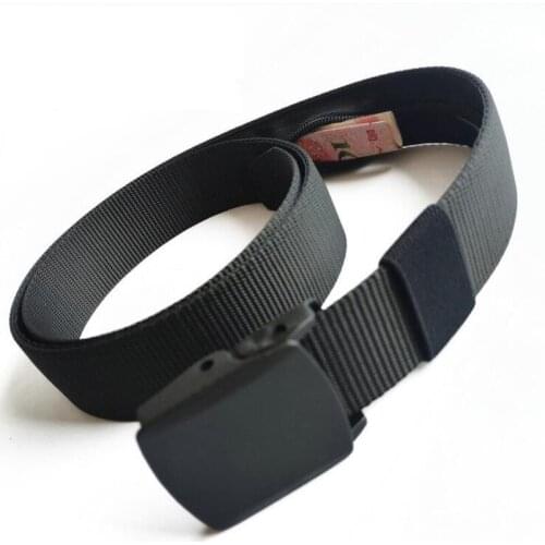 Flying Art Travel Belt Invisible Money Plastic Buckle Anti-theft Wallet Belt Outdoor Zipper Invisible Wallet Safety Belt