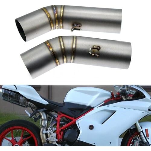 Motorcycle Exhaust Muffler Middle Link Pipe For Ducati 1098 1098S 2007 2008 1198 1198S 2009-2011 848 2008 to 2010 1098R Slip-on