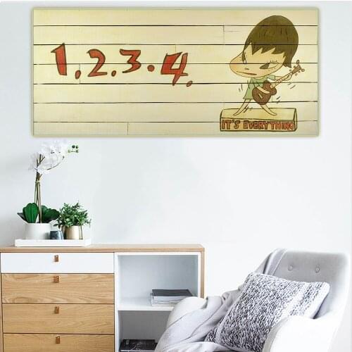 Holover Canvas Oil Painting Yoshitomo Nara"Yoshitomo Nara" Japanese Manga Poster Unframed Cartoon Wall Art Home Decor Aesthetic