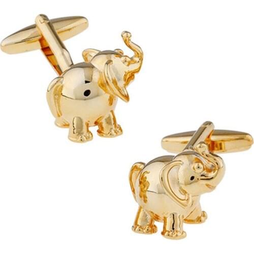 Personality Animal Series Cufflinks Fashion Mens French Shirt Accessories Gold Silver Color Elephant Cuff Links Gifts for Men