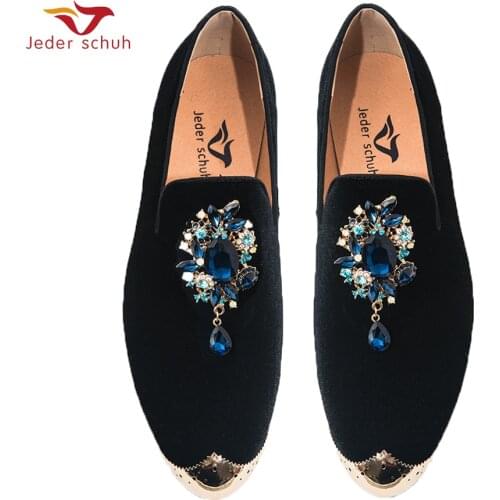Jeder Schuh MenS Shoes Metal Toes With Crystal Buckle Loafers MenS Wedding And Banquet Shoes MenS Flat Shoes Casual Shoes
