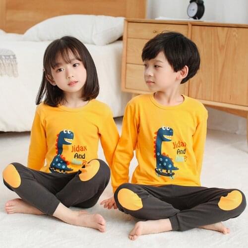 Baby Kids Pajamas Sets Cotton Boys Sleepwear Suit New Autumn Girls Pajamas Long Sleeve Pijamas Tops+Pants 2pcs Children Clothing