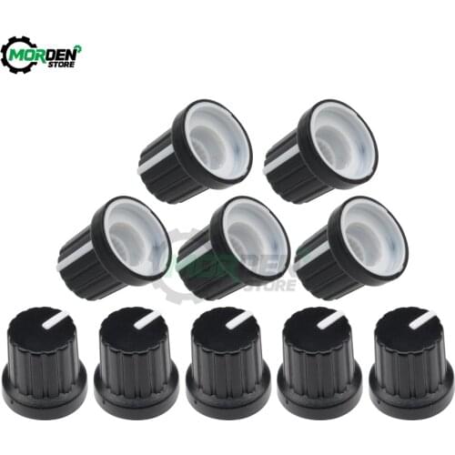 5Pcs/10Pcs/20Pcs WH148 Potentiometer Knob Cap 6mm Shaft Hole WH148 Potentiometers Switch Cap