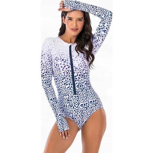 Long Sleeve Swimwear Plus Swim Sleeve Suit Surfing Full Suit for Swimming Rash Guard One Piecce Swimming Rashguard for Women