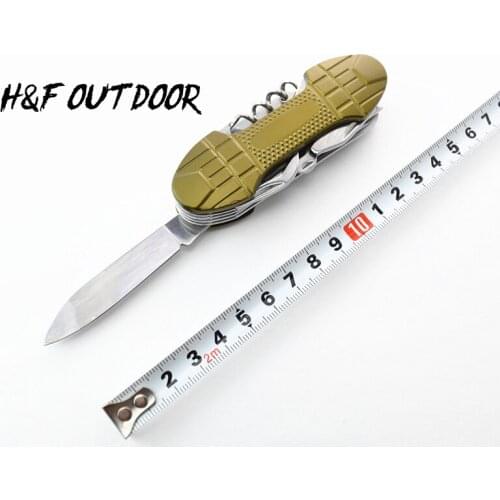 Stainless Steel Multifunctional Tool For Outdoor Activity With Knife Screwdriver Wine Corkscrew