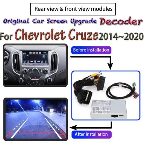 Rear Front Back Up Camera Module Decoder For Chevrolet Cruze 2014~2020 Interface Original Car Screen Display Upgrade CAM Adapter