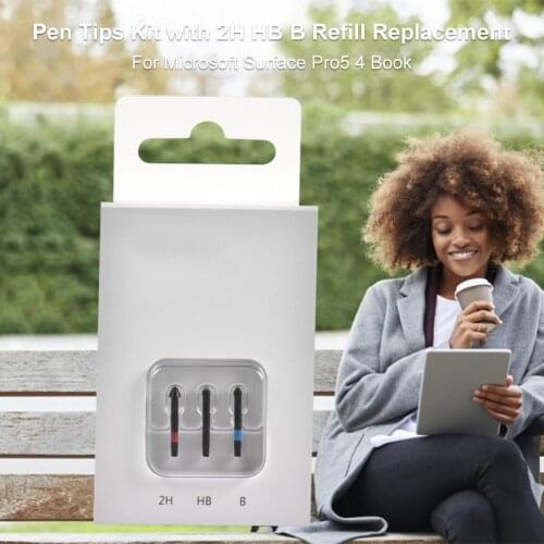 Pen Tips Kit With 2H HB B Refill Replacement For Microsoft Surface Pro5 4 Book