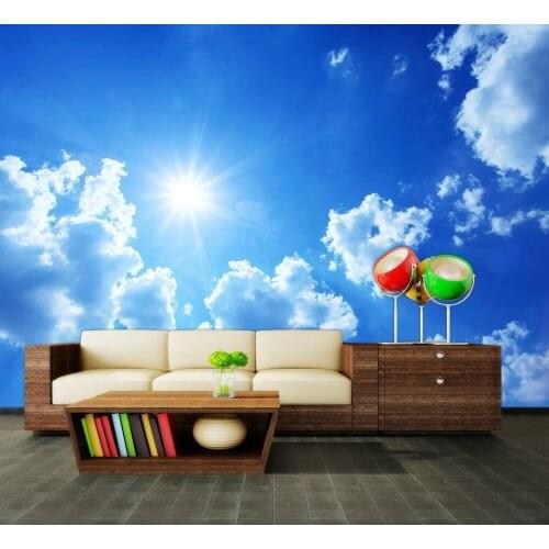 Custom 3D Photo Wallpaper Blue Sky Landscape Wall Wall Mural Living Room Bedroom Vinyl Mural Waterproof Wallpaper Home Decor