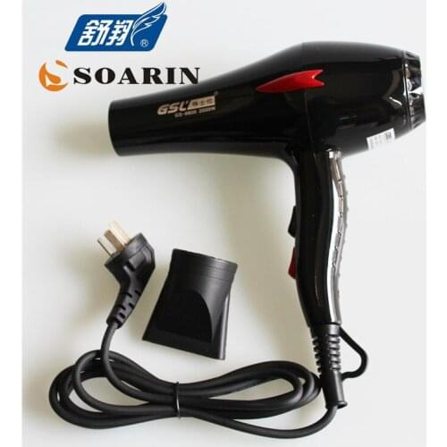 SOARIN Barber shop professional high power black hair dryer equipment for hair salon professional blow dryer Home hot/cold air