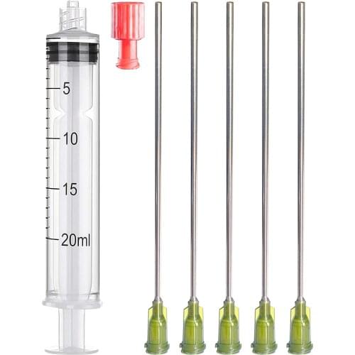 30ML 20ML 10ML Industrial Syringe with Luer Lock Needles 4" and Storage Cap | Liquids Filling and Dispensing | Glue Application