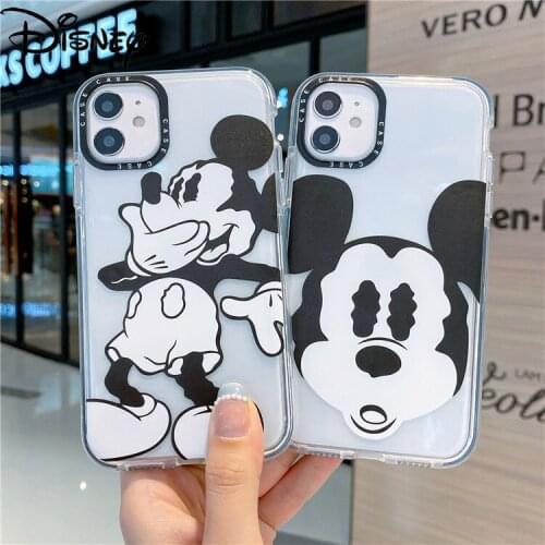 Disney Mickey Mouse for IPhone 7/8P/X/XR/XS/XSMAX/11/12Pro/12mini Transparent Cartoon Personality Mobile Phone Case