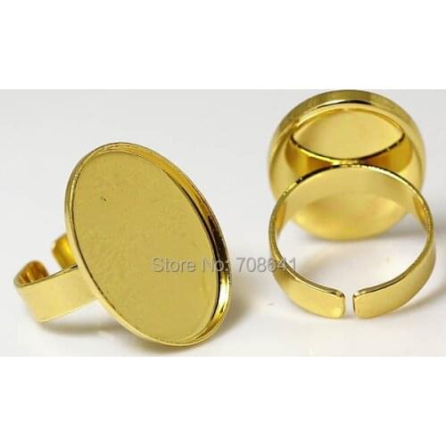 30x40mm Blank Open Rings Bases Oval Deep Wall Bezel cups Ring Settings DIY Crafts Jewelry Findings Bulk Multi-color Plated